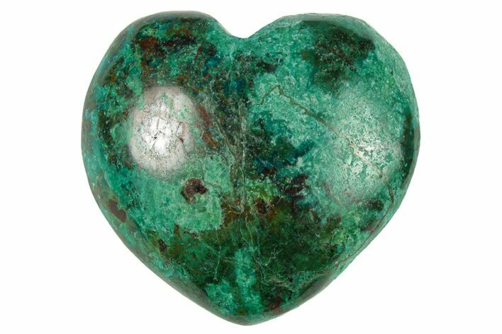 Polished Malachite & Chrysocolla Heart - Peru #250298